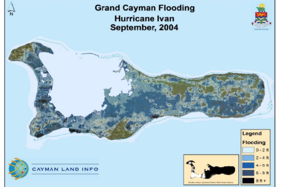 Grand Cayman Flooding Map